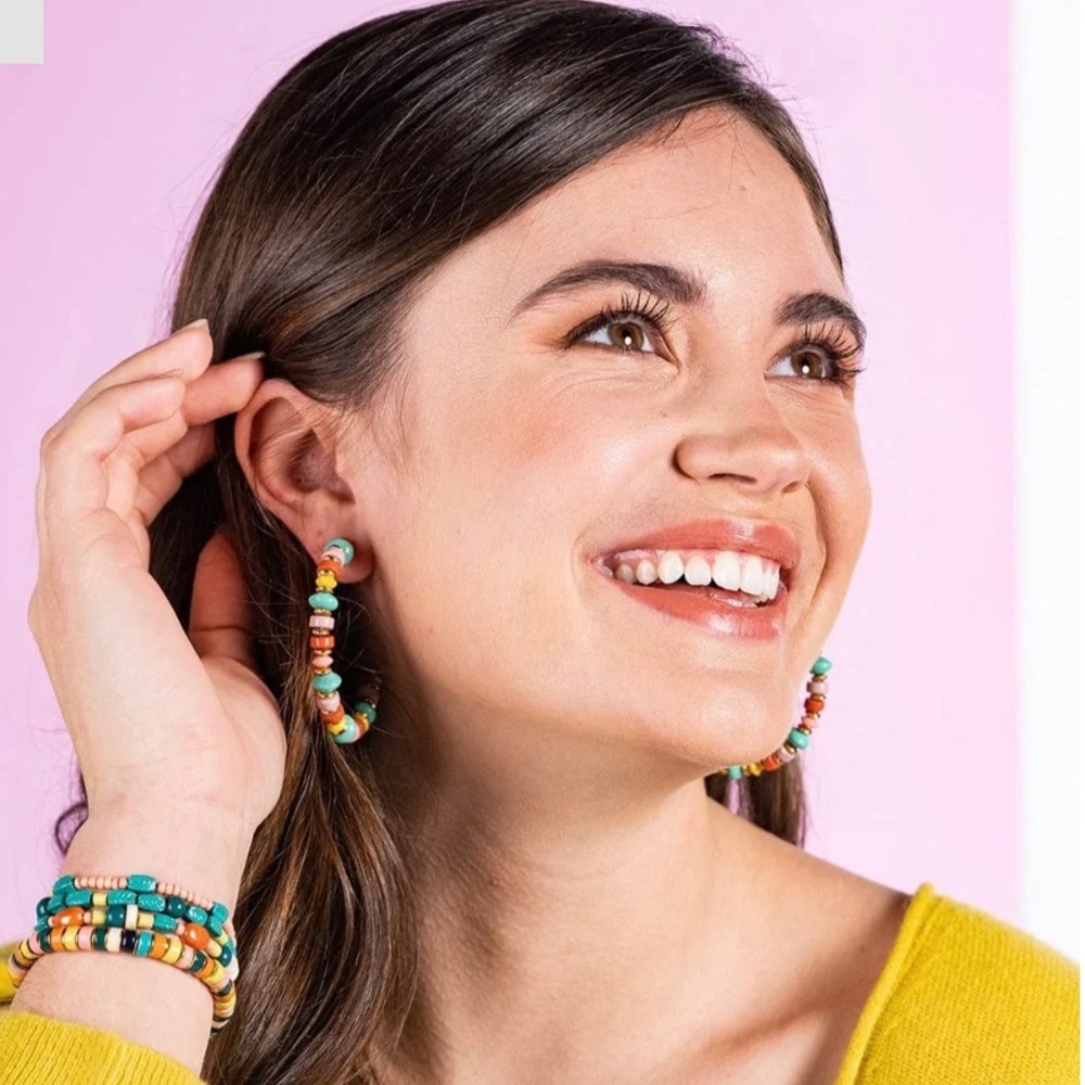 Ink & Alloy Annie bead hoops